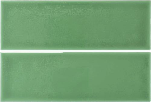 Faïence effet relief Hawaii Vert grenouille 7,5x22,5 cm – vue du carreau