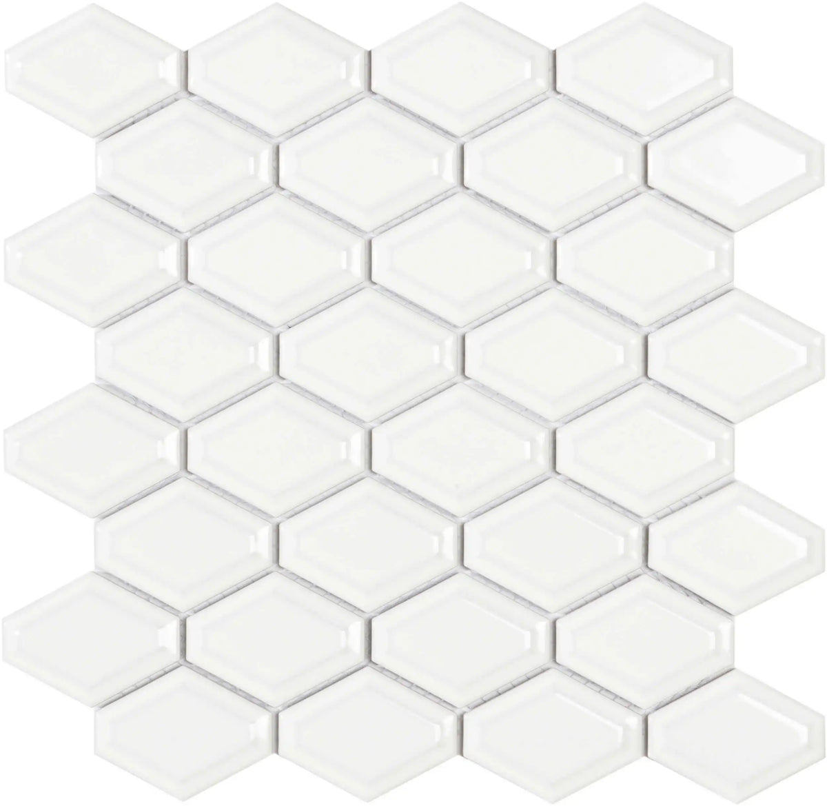 Mosaïque Mallas HONEY COMB WHITE 25,9x25 cm