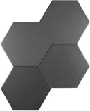Carrelage effet hexagonal Karma Noir 14x16 cm – vue du carreau