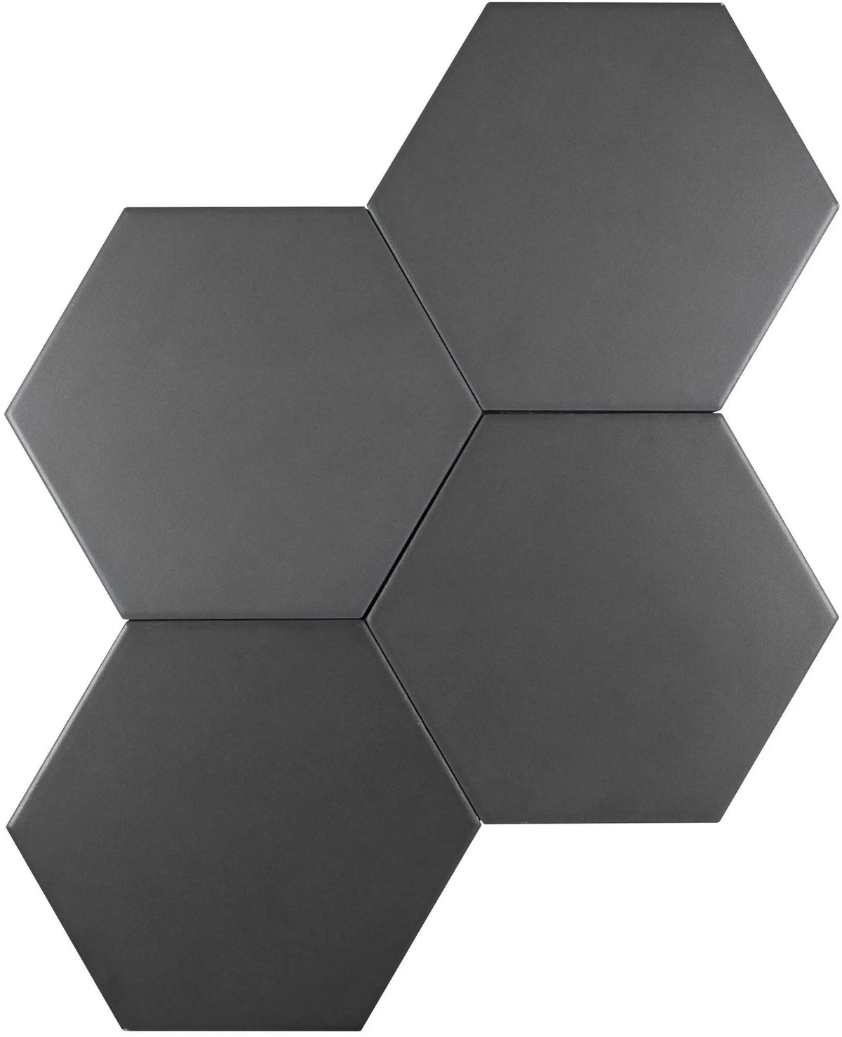 Carrelage effet hexagonal Karma Noir 14x16 cm – vue du carreau