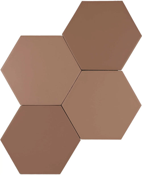 Carrelage effet hexagonal Karma Cotto 14x16 cm – vue du carreau