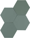 Carrelage effet hexagonal Karma Vert 14x16 cm – vue du carreau
