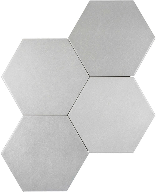 Carrelage effet hexagonal Karma Gris 14x16 cm – vue du carreau