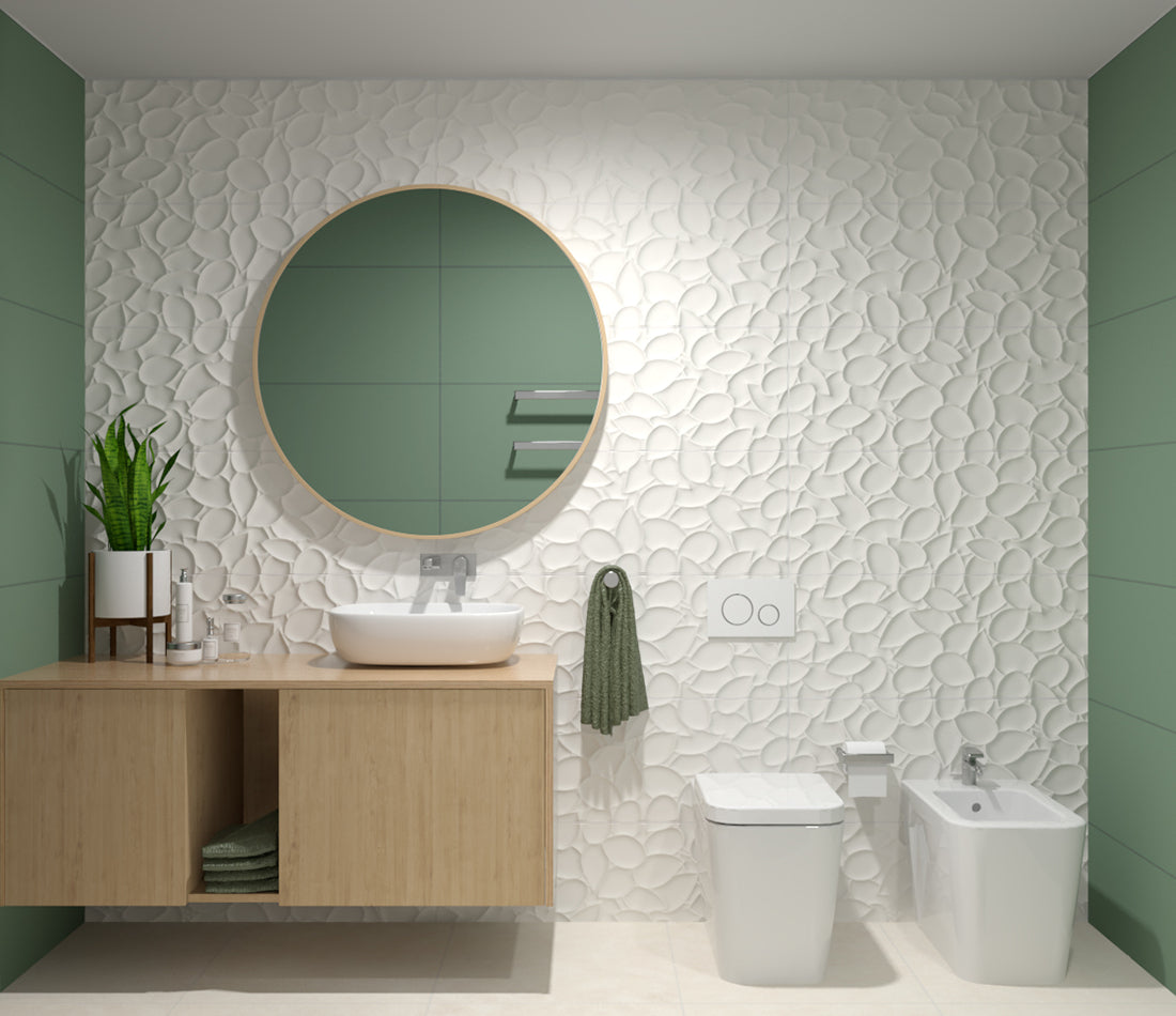 Genesis Leaf White Matt 35x100 - 1.05 m² par colis