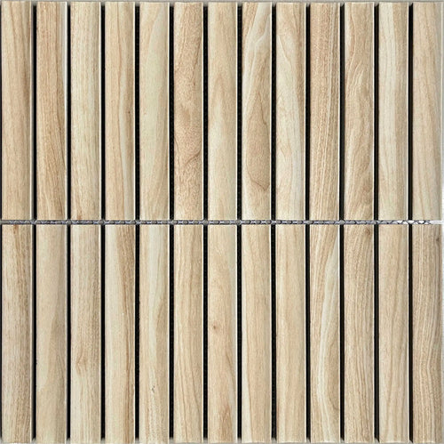Mosaïque Mallas PIANO PINEWOOD MATT 29,6x29,9 cm