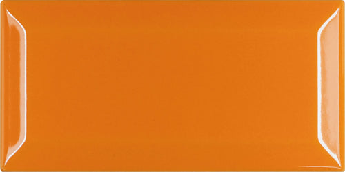 Faïence effet relief Metro Orange brillant 7,5x15 cm – vue du carreau