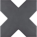 Carreau New York Cross Noir 13,6 × 13,6 cm, finition mate
