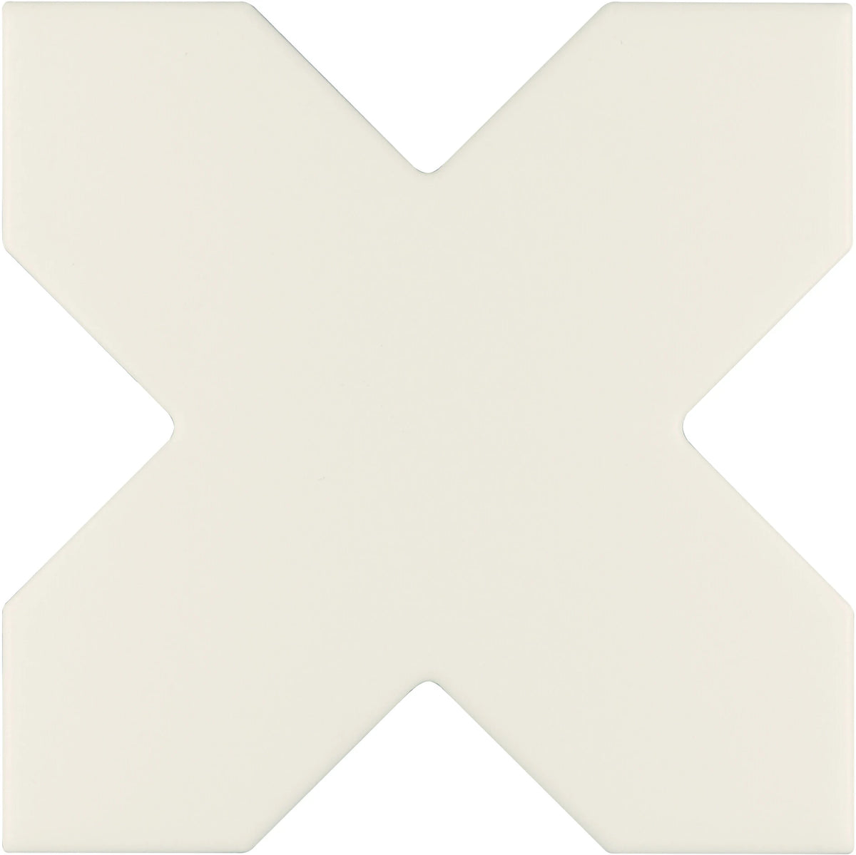 Carreau New York Cross Ivoire 13,6 × 13,6 cm, finition mate