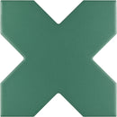 Carreau New York Cross Vert 13,6 × 13,6 cm, finition mate