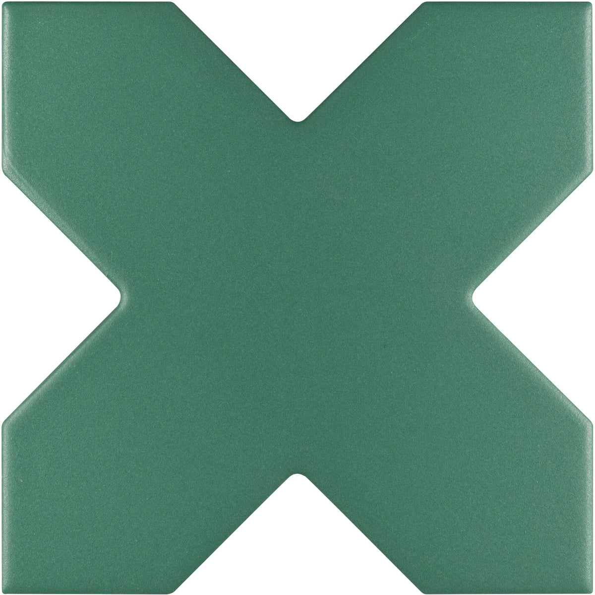Carreau New York Cross Vert 13,6 × 13,6 cm, finition mate