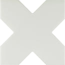Carreau New York Cross Gris 13,6 × 13,6 cm, finition mate