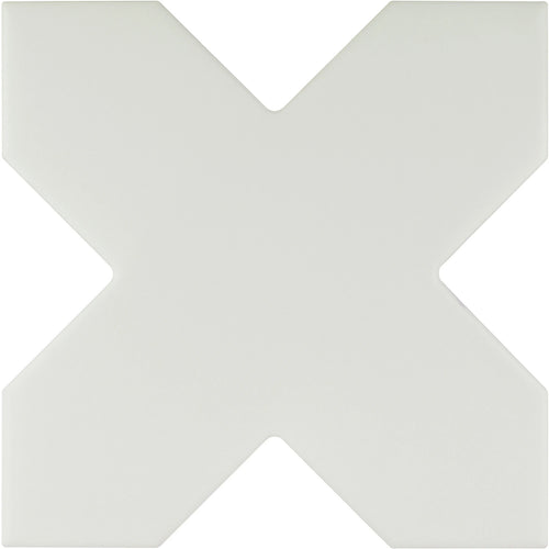 Carreau New York Cross Gris 13,6 × 13,6 cm, finition mate