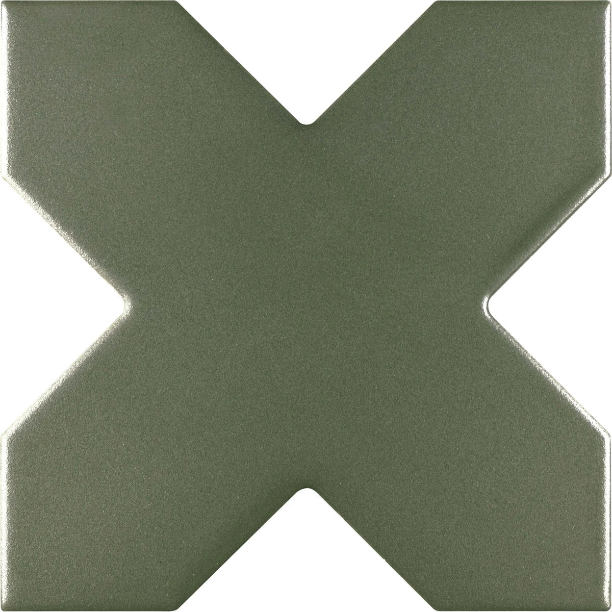 Carreau New York Cross Mousse 13,6 × 13,6 cm, finition mate