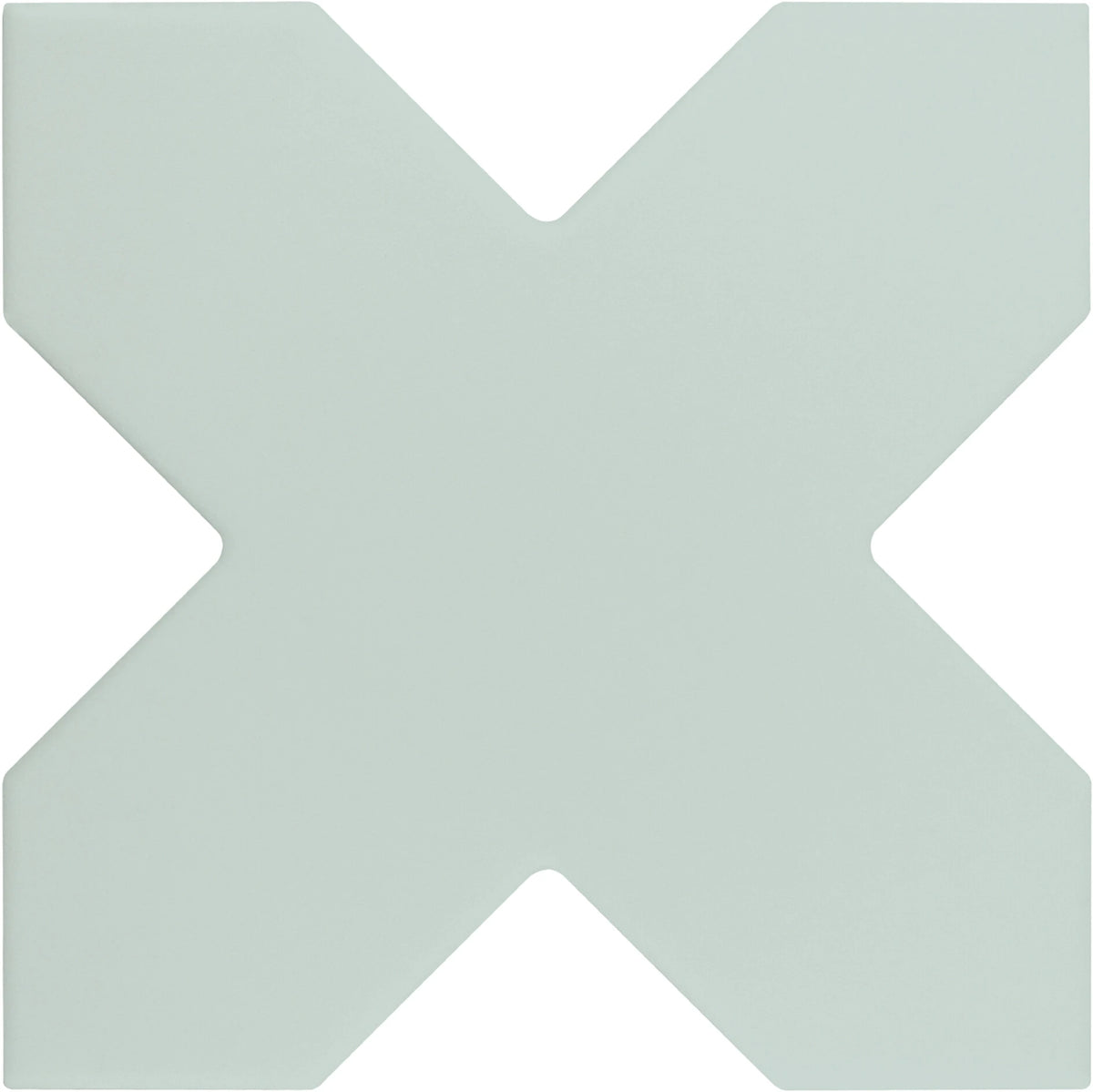 Carreau New York Cross Sauge 13,6 × 13,6 cm, finition mate
