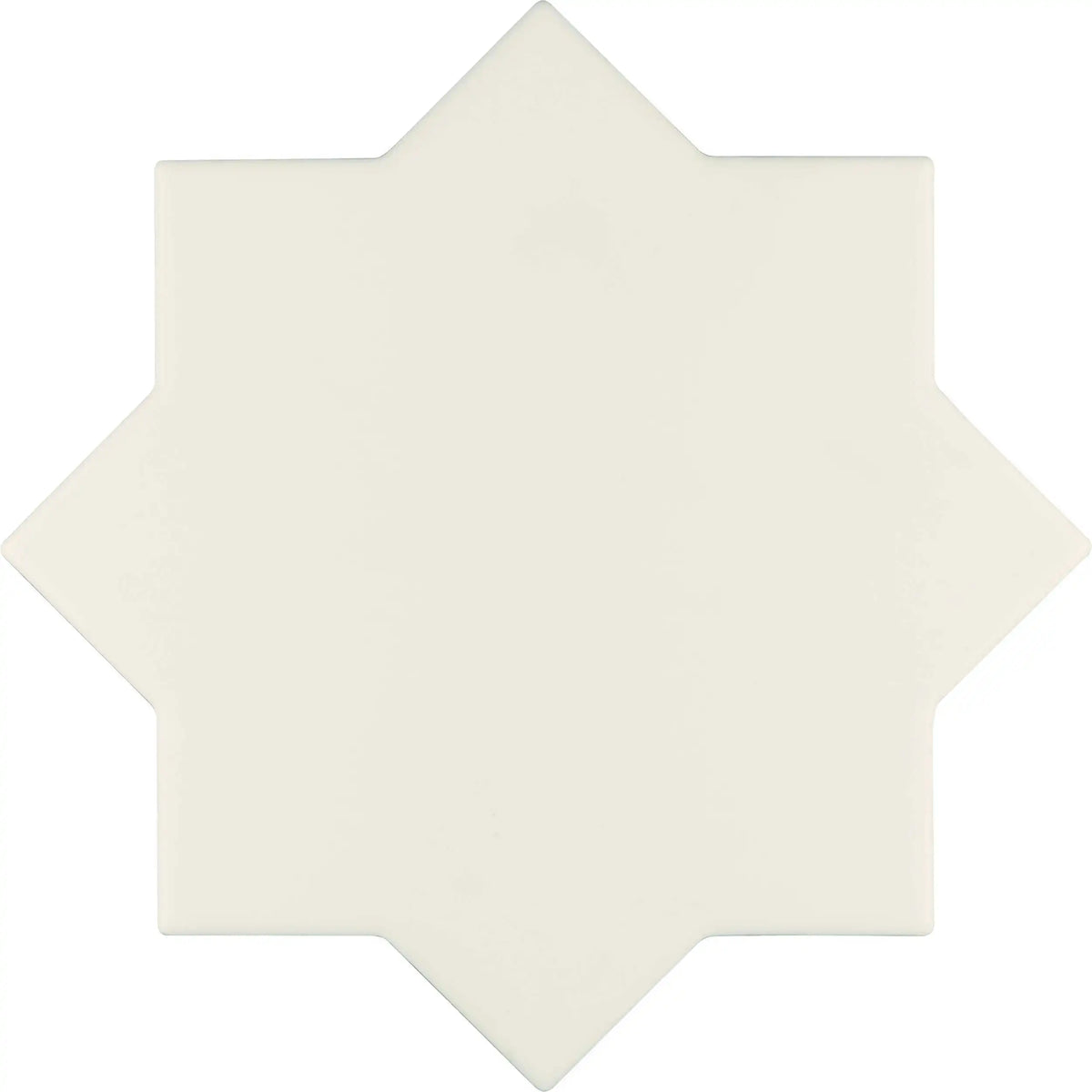 Carreau New York Star Ivoire 13,6 × 13,6 cm, finition mate