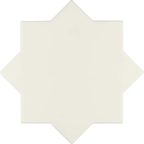 Carreau New York Star Ivoire 13,6 × 13,6 cm, finition mate