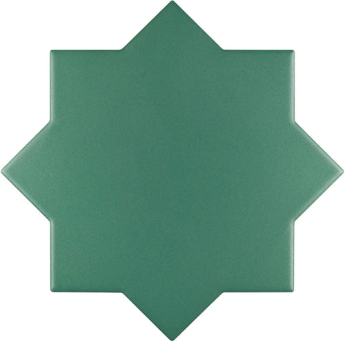 Carreau New York Star Vert 13,6 × 13,6 cm, finition mate