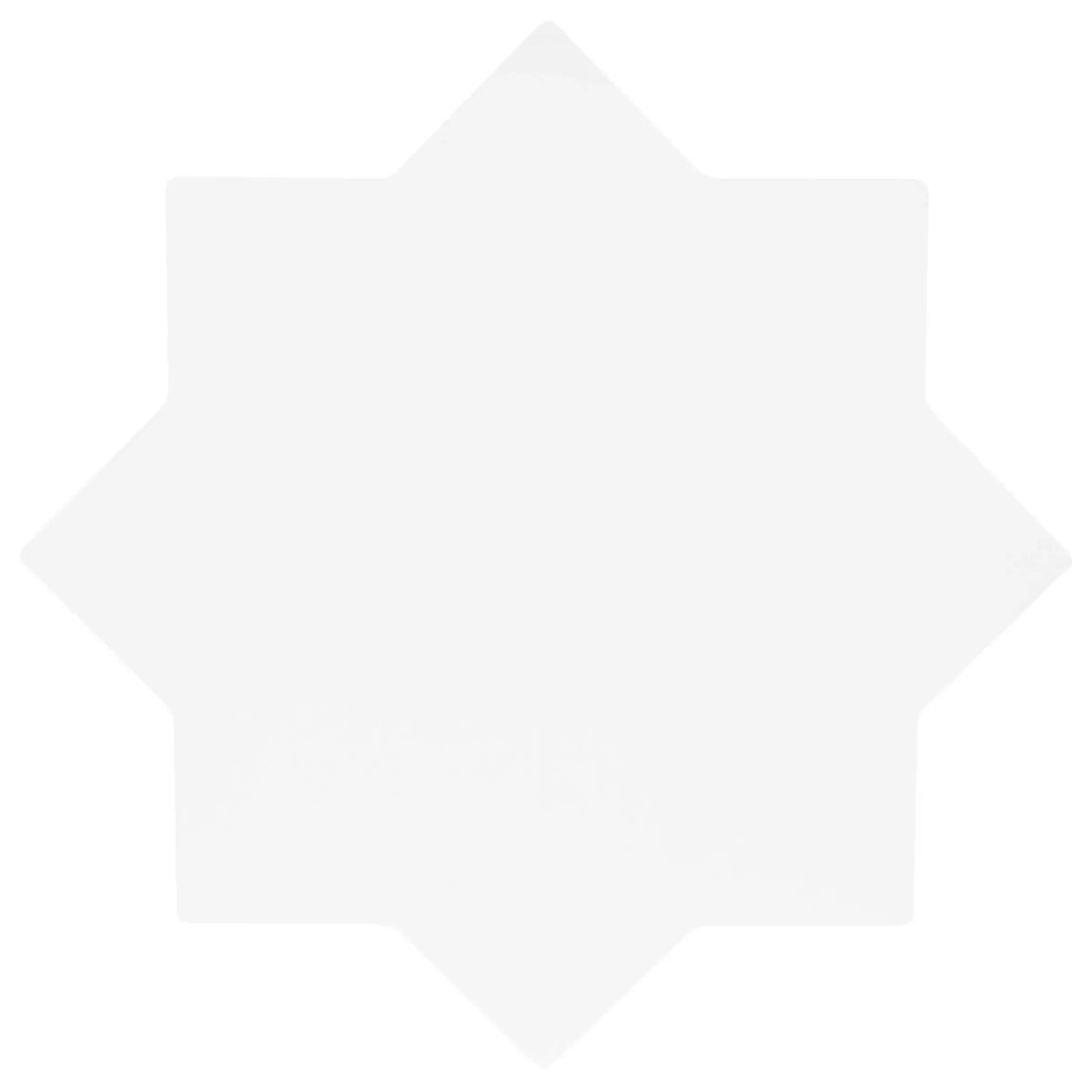 Carreau New York Star Blanc 13,6 × 13,6 cm, finition mate