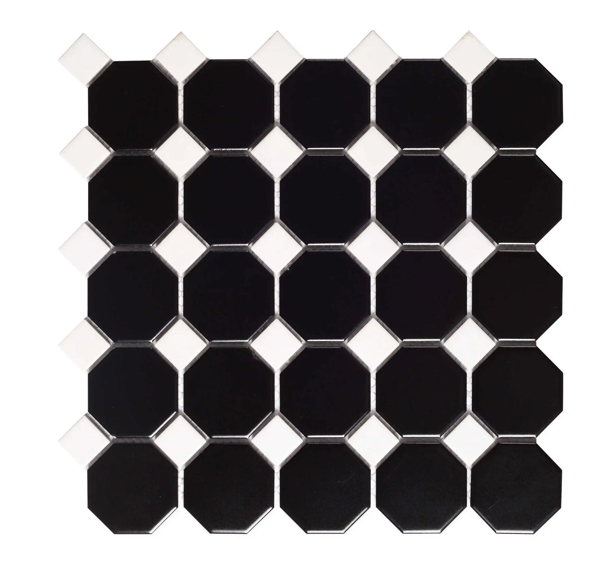 Mosaïque Mallas OCTAGON BLACK MATT 29,5x29,5 cm