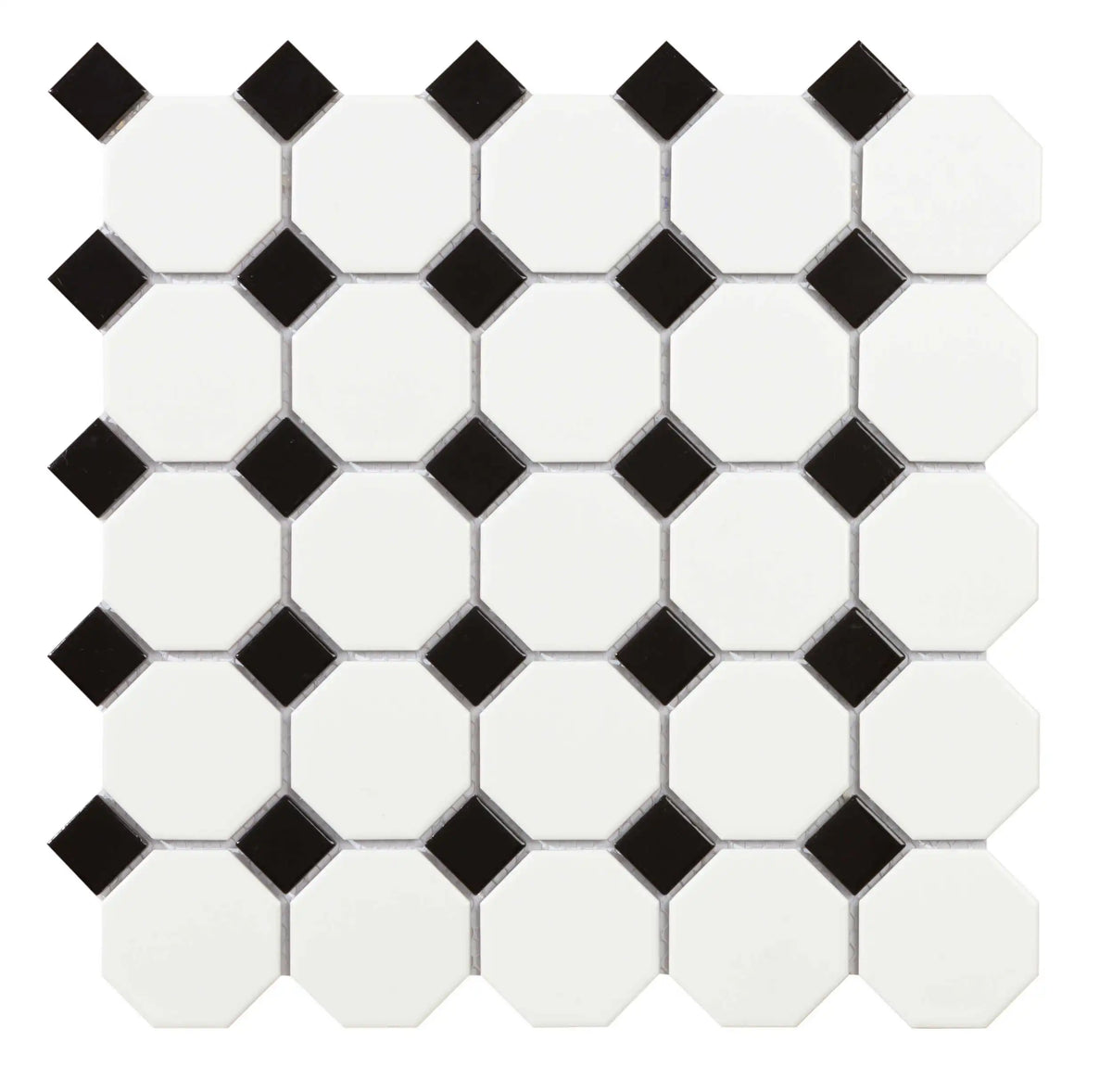 Mosaïque Mallas OCTAGON WHITE MATT 29,5x29,5 cm