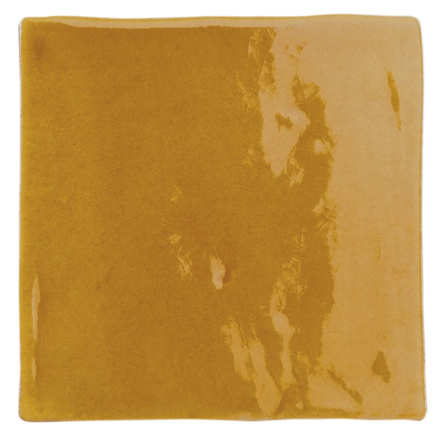 Faïence effet craquelé Provenza Jaune 13x13 cm
