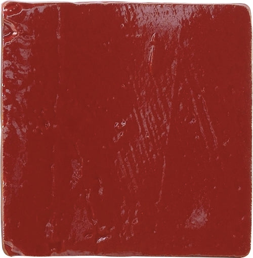 Faïence effet craquelé Provenza Rouge ancien 10x10 cm – vue du carreau