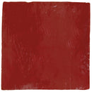 Faïence effet craquelé Provenza Rouge ancien 13x13 cm – vue du carreau