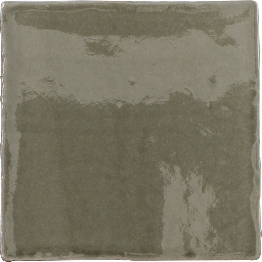 Faïence effet craquelé Provenza Vert algue 10x10 cm