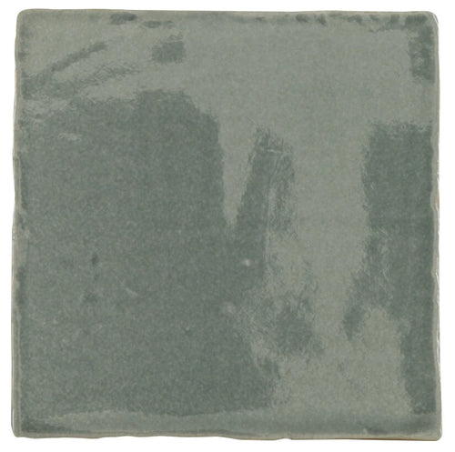 Faïence effet craquelé Provenza Vert ancien 13x13 cm – vue du carreau