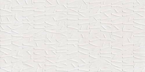 Carrelage mural effet béton et ciment Le Resine Relievo Bianco 61x122,2 cm