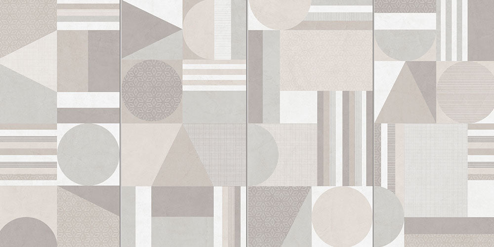 Carrelage décoratif effet béton et ciment Le Resine Decoro Multicolore 61x122,2 cm
