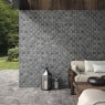 Carrelage écaille Scale Slate Black 30,7x30,7 cm – photo d’ambiance