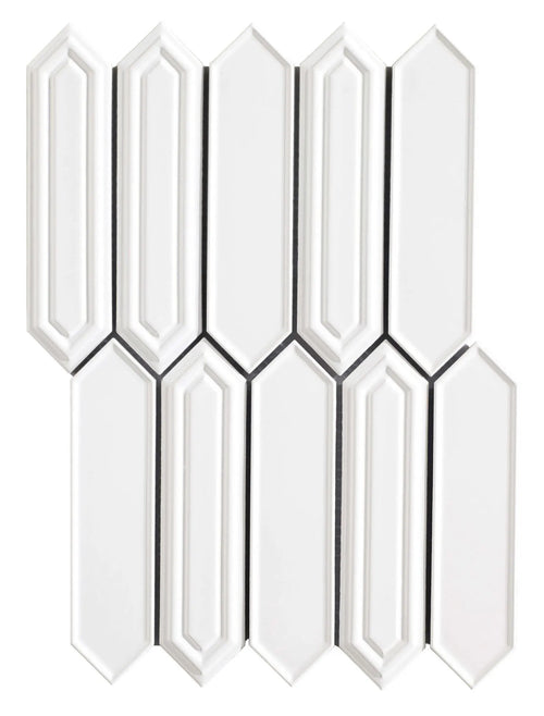 Mosaïque Mallas SEVILLA BLANCO 35,3x25,5 cm