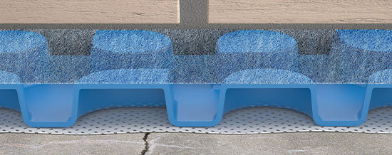 Membrane drainante et désolidarisante sous carrelage – 20 m²