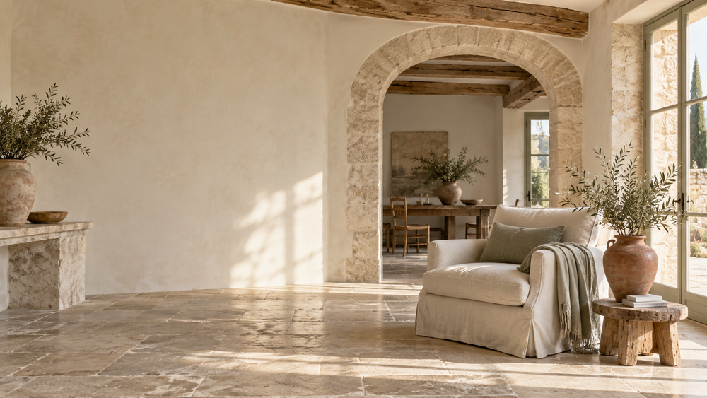Ambiance intérieure style campagne chic