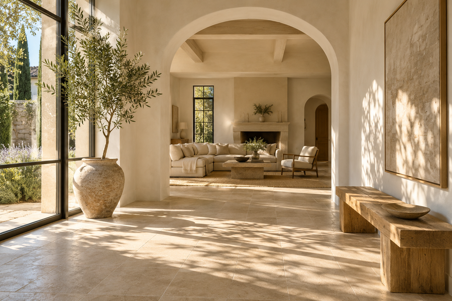 Lumière du Sud dans un intérieur provençal contemporain