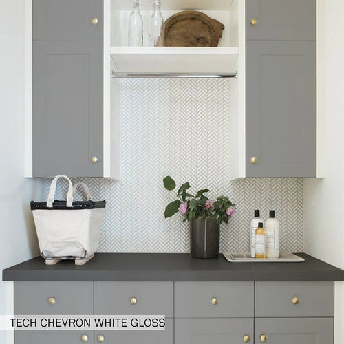 Mosaïque Mallas CHEVRON WHITE 28,3x27,7 cm – visuel fournisseur 2