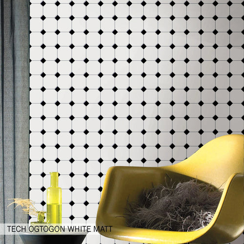 Mosaïque Mallas OCTAGON WHITE MATT 29,5x29,5 cm – visuel fournisseur 1