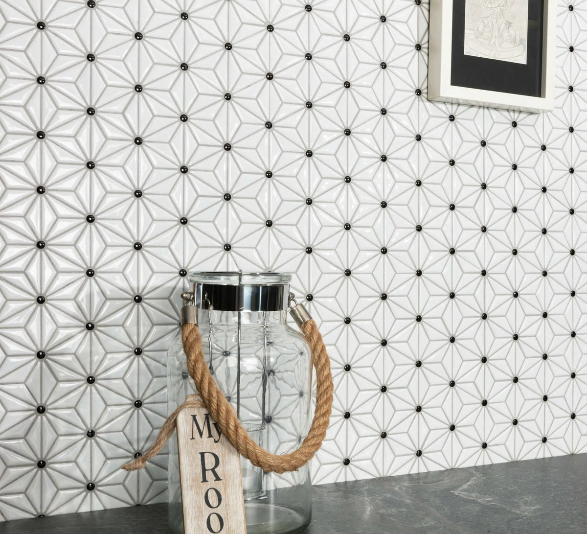Mosaïque Mallas TOKYO WHITE 29x30 cm