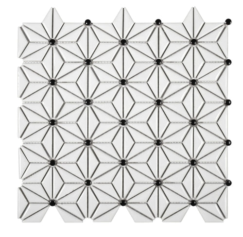 Mosaïque Mallas TOKYO WHITE 29x30 cm