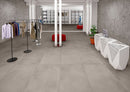 Carrelage effet béton Caementum Pulvis 122,2x122,2 cm - mise en situation