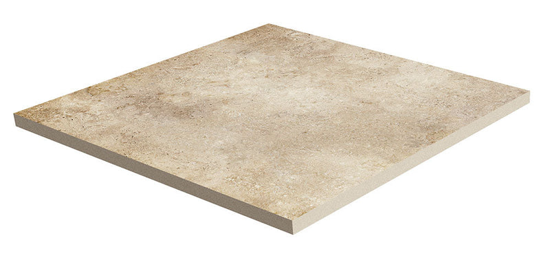 Dalle effet pierre Colosseo Plus Beige 2 cm 90x90 cm