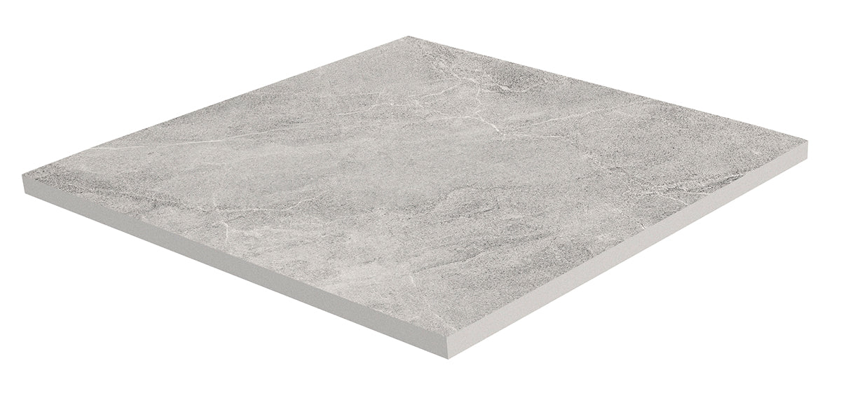 Dalle effet pierre Cortina Stone Cenere 2 cm 122x122 cm