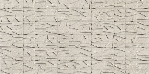 Décor mural effet pierre Eterea Relievo Perla 61x122,2 cm
