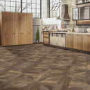 Carrelage effet bois Intarsio Moro 61x61 cm - mise en situation