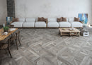 Carrelage effet bois Intarsio Grigio 61x61 cm - mise en situation