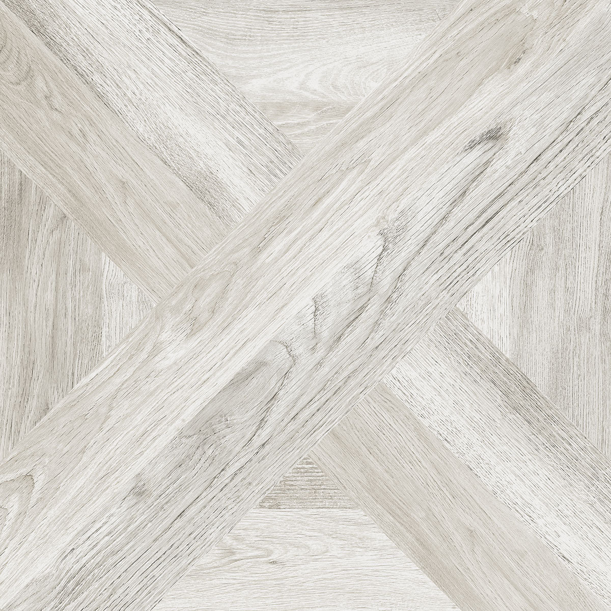 Carrelage effet bois Intarsio Bianco 61x61 cm