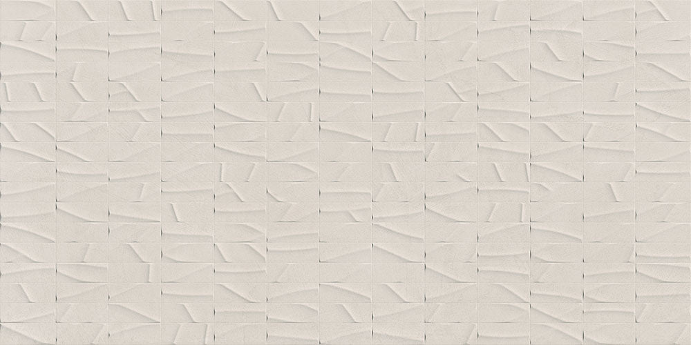 Carrelage mural effet béton et ciment Le Resine Relievo Beige 61x122,2 cm