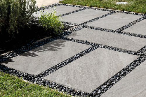 Dalle effet pierre Nativa Grigio 2 cm 61x122 cm - détail du carreau