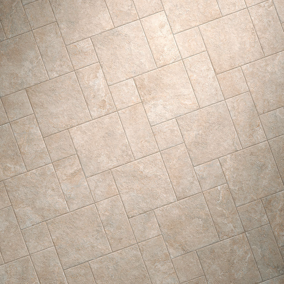 Carrelage effet pierre Opus Romano Dolomia Almond 61x61 cm - mise en situation